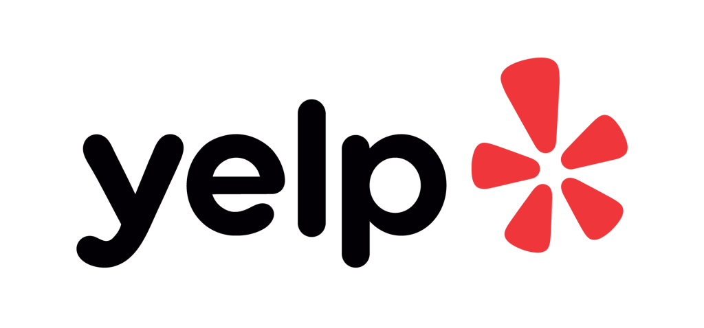 Yelp logo with red burst icon