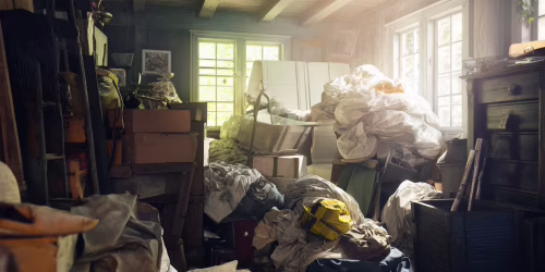 hoarder house before a cleanout